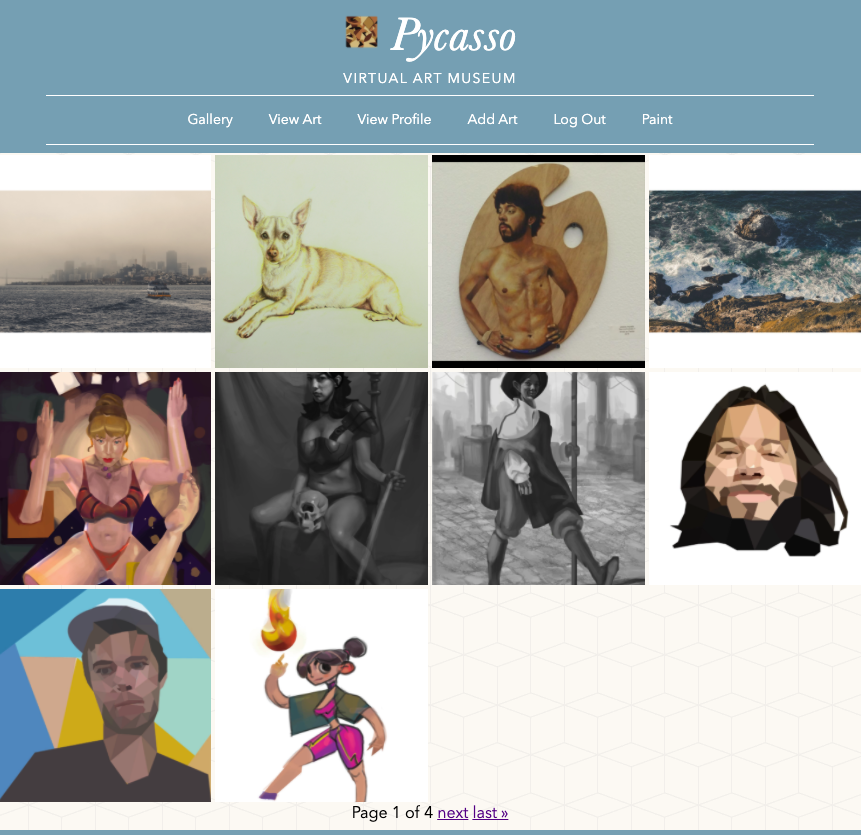 Pycasso Landing Page