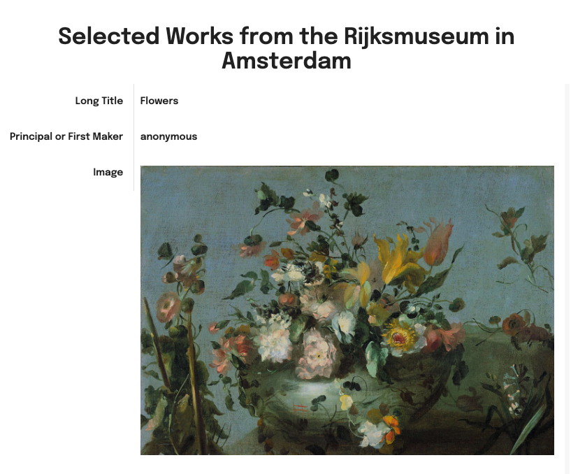 Rijks Results Page