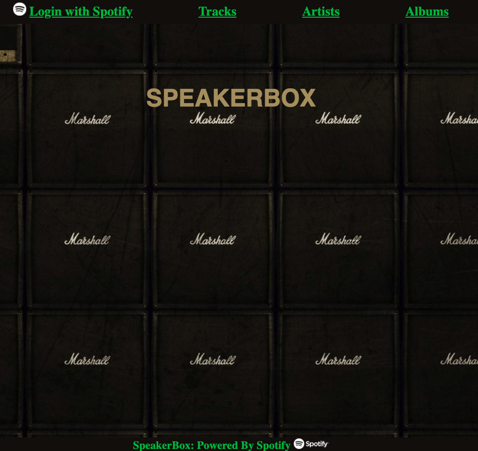 Speakerbox Landing Page